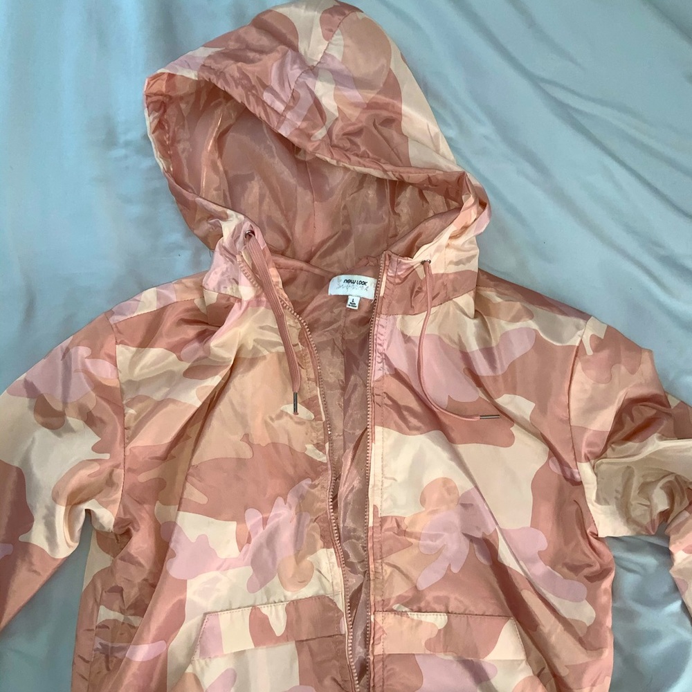Pink camo windbreaker